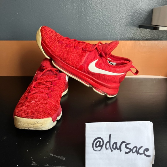 Nike Other - 2016 Nike Air Zoom KD Durant 9 Flyknit Red White Shoes